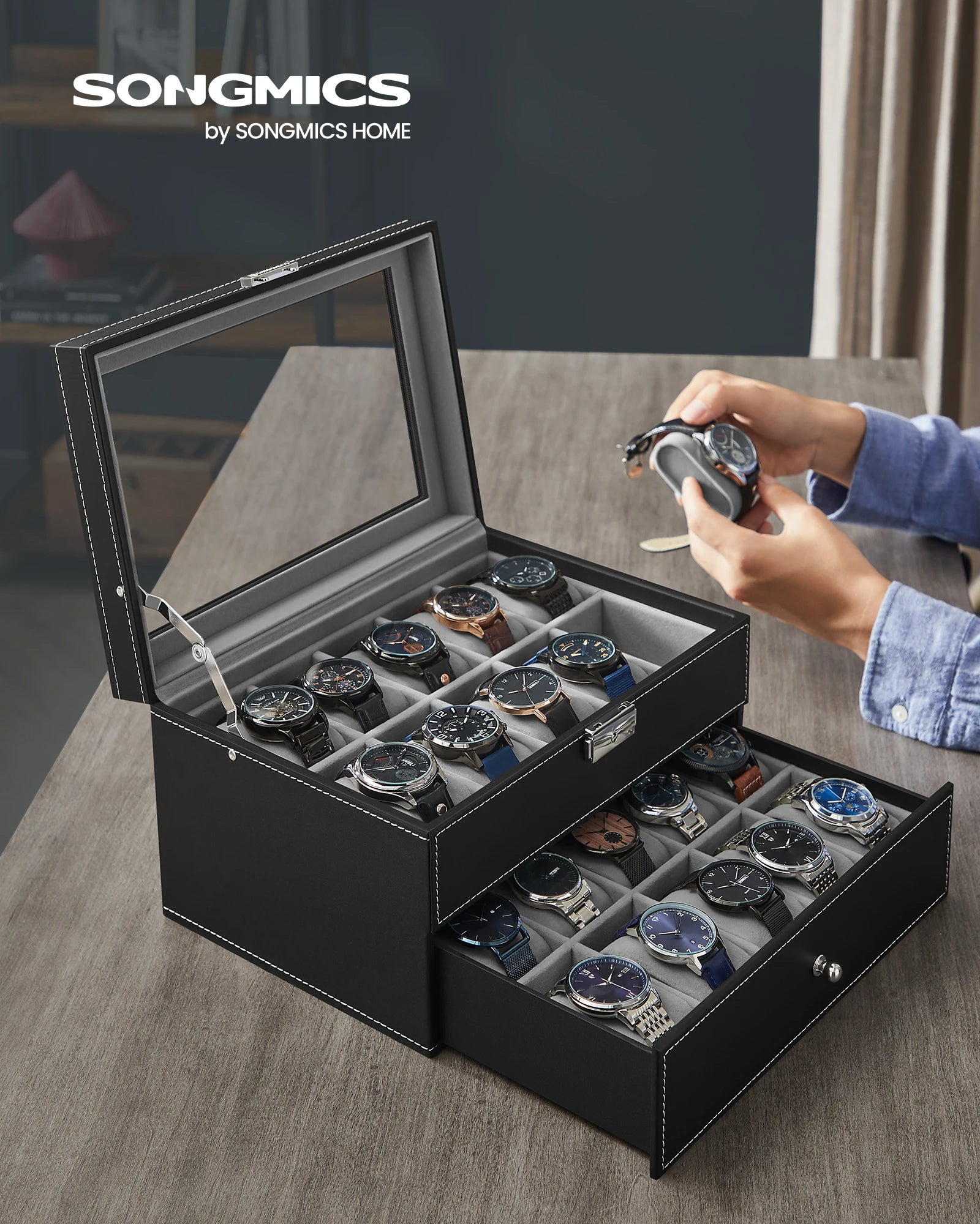 Legacy Leather Watch Box Case