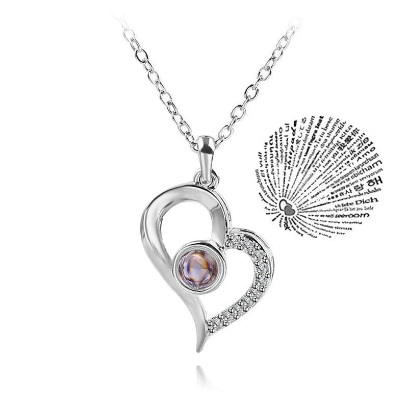 100 Languages Love Projection Necklace