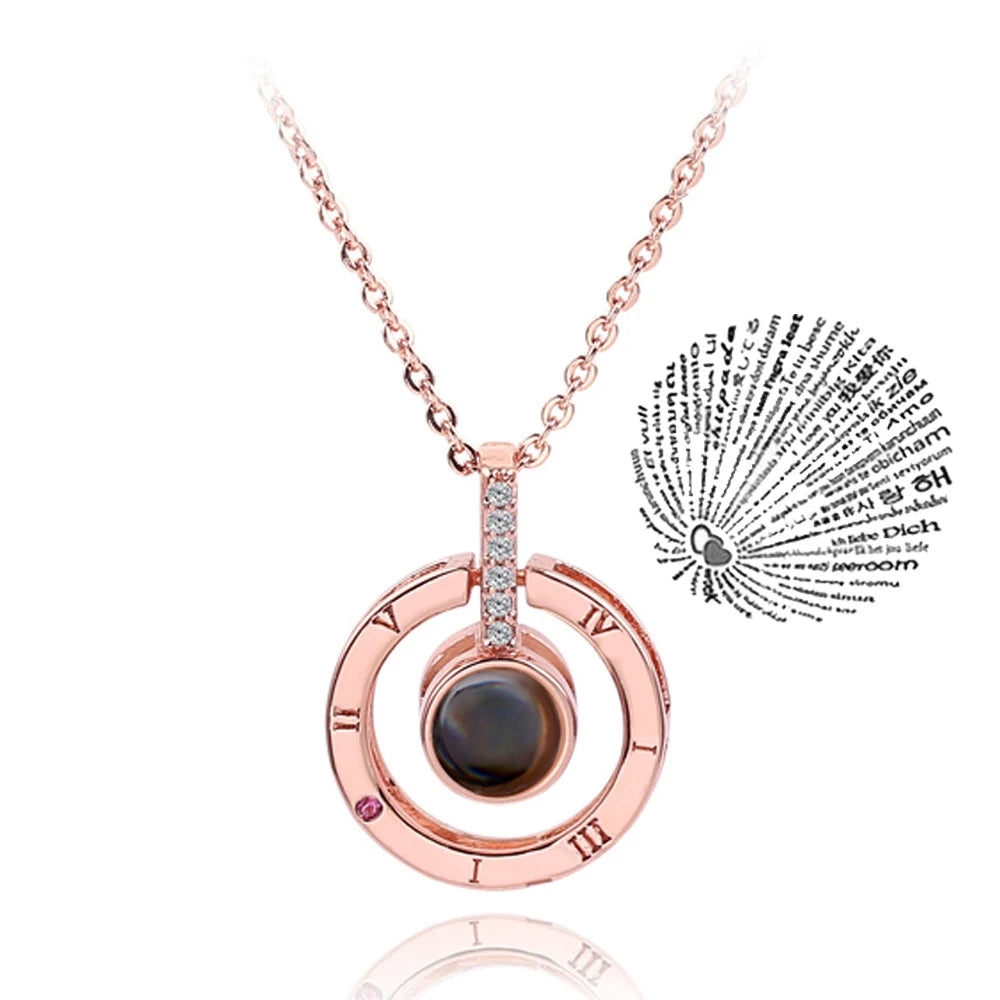 100 Languages Love Projection Necklace