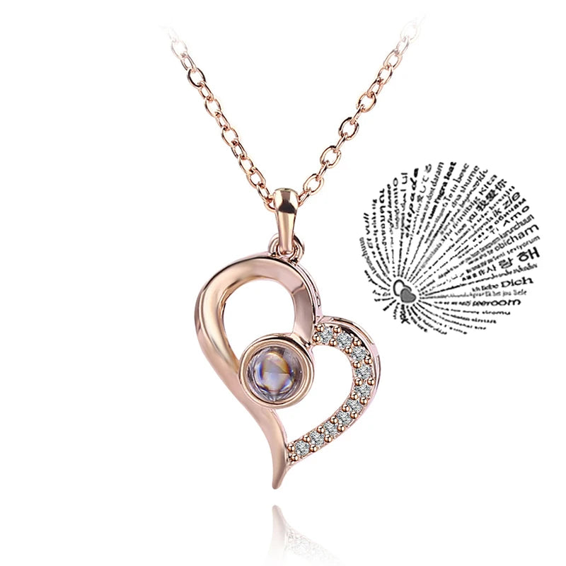 100 Languages Love Projection Necklace