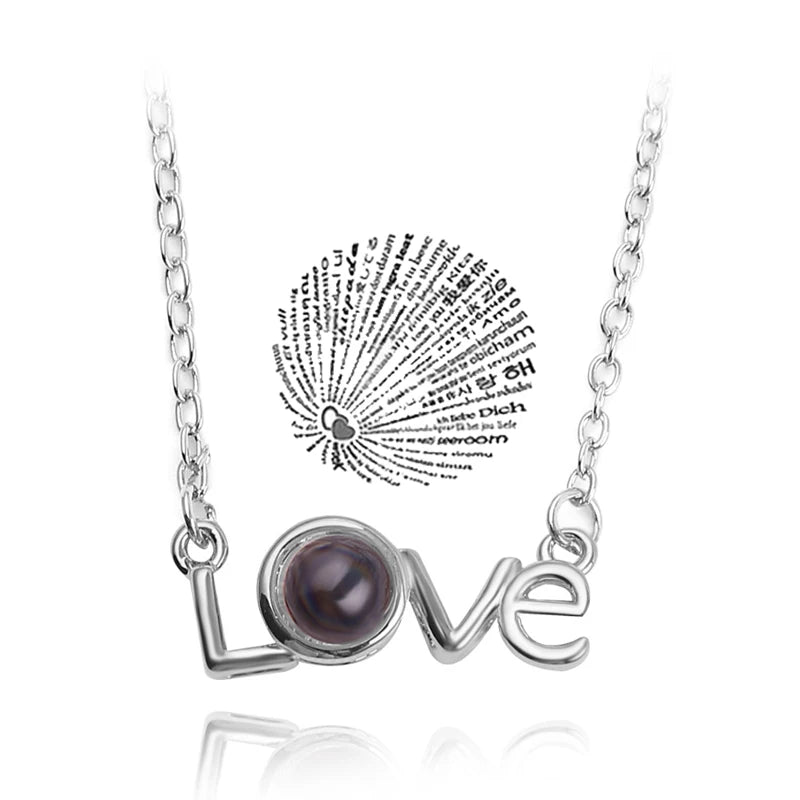 100 Languages Love Projection Necklace