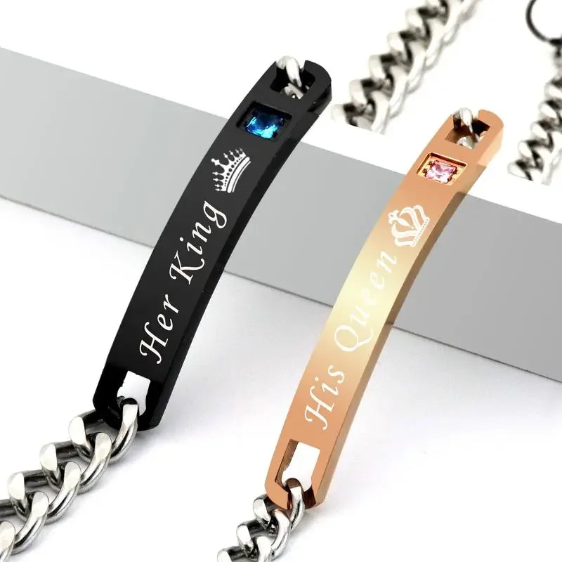 King & Queen Couple Bracelets