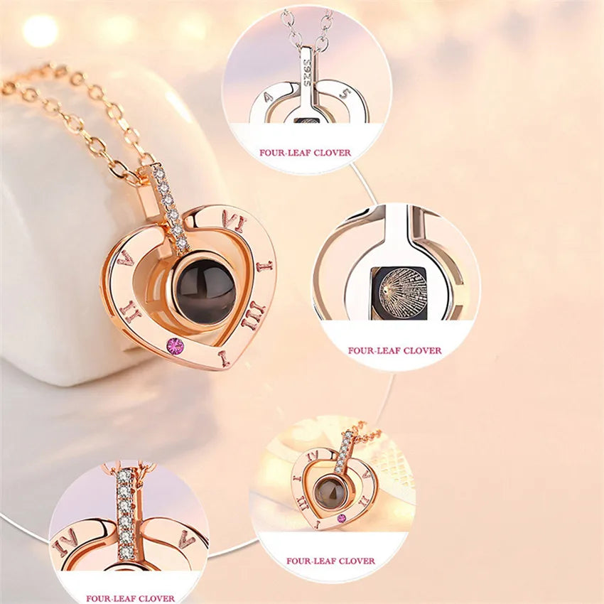 100 Languages Love Projection Necklace