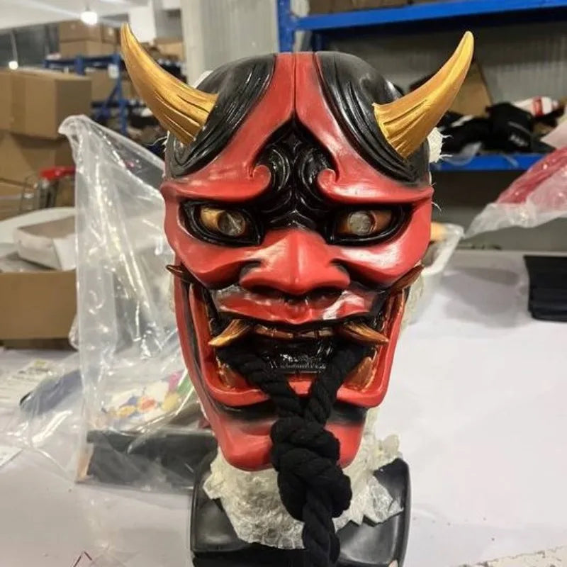 Halloween  Hannya  Mask - Japanese  Traditional  Anime  Shirakinin  Ririchiyo  Ghost  Face  Cosplay  Prop with Elastic Band