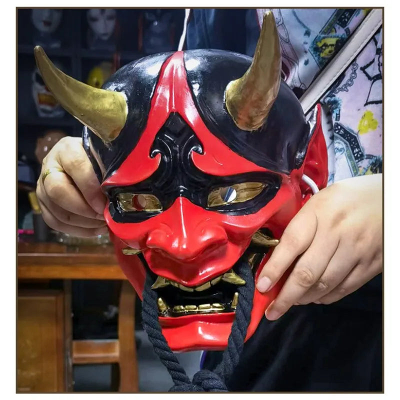Halloween  Hannya  Mask - Japanese  Traditional  Anime  Shirakinin  Ririchiyo  Ghost  Face  Cosplay  Prop with Elastic Band