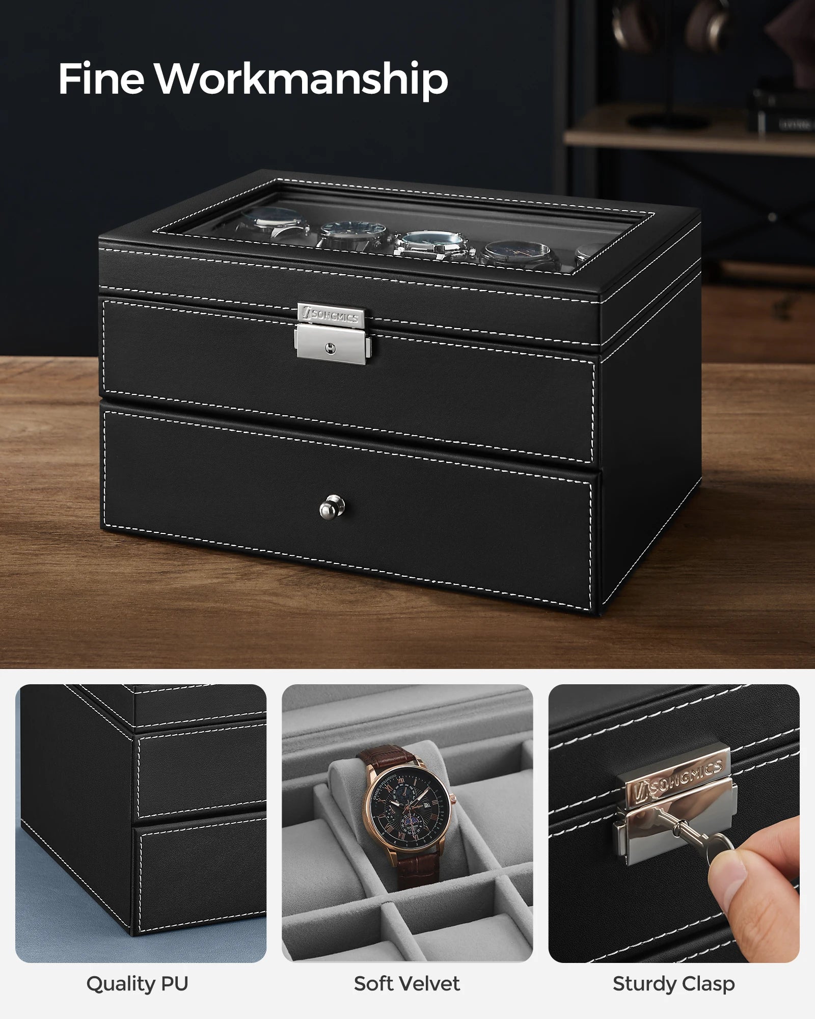 Legacy Leather Watch Box Case