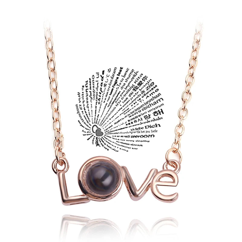 100 Languages Love Projection Necklace