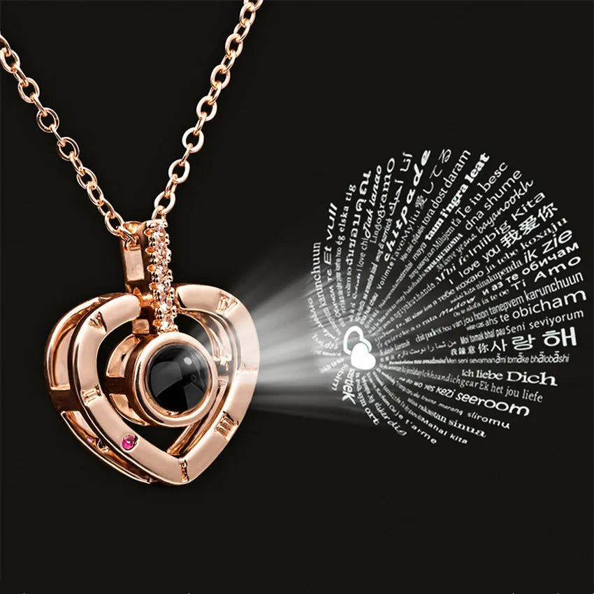 100 Languages Love Projection Necklace