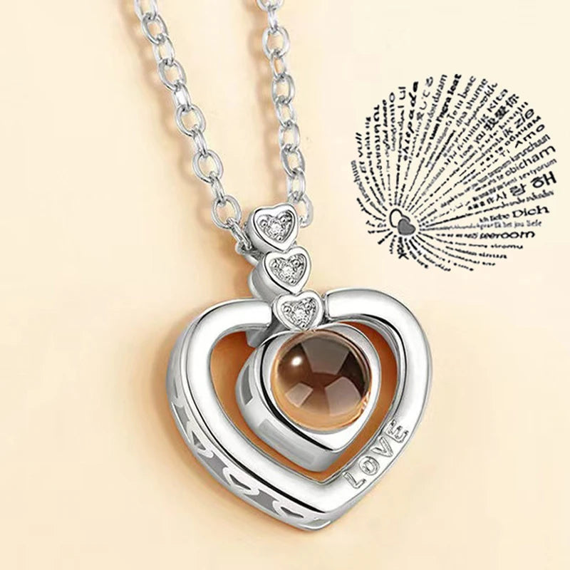 100 Languages Love Projection Necklace