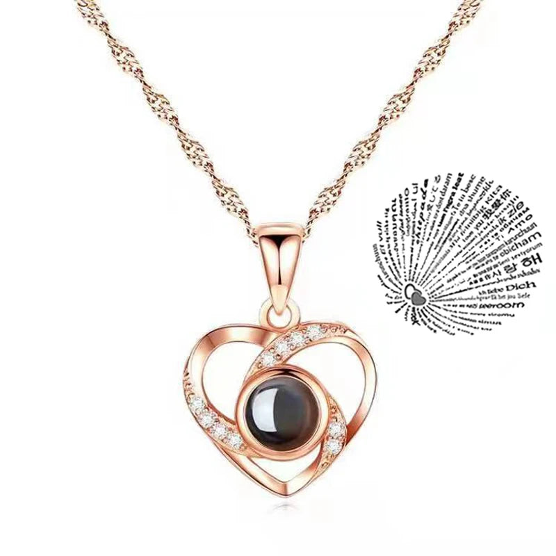 100 Languages Love Projection Necklace