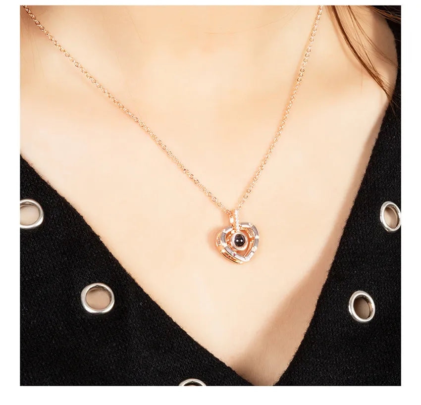 100 Languages Love Projection Necklace